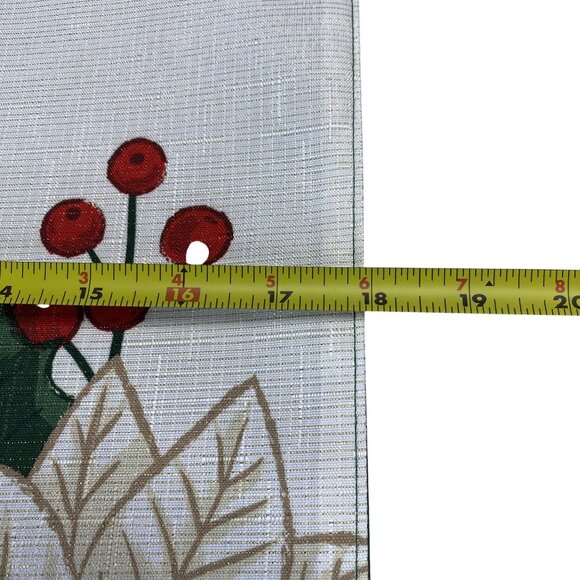 St. Nicholas Square Christmas Holiday Poinsettia Placemats Set Of 4 - Picture 4 of 5